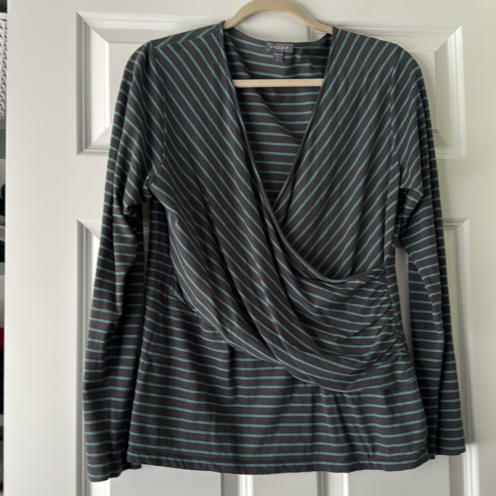 Lilla P large grey and green top large pre owned